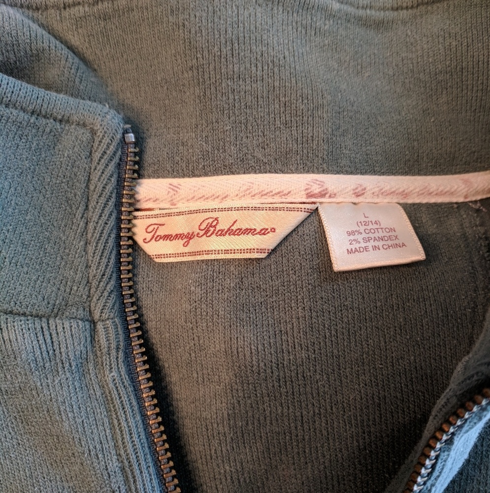 Tommy Bahama 1/4 Zip Pullover - Picture 3 of 5